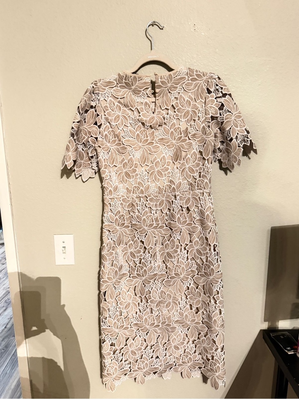 Walter Baker Blush Lace Midi Dress